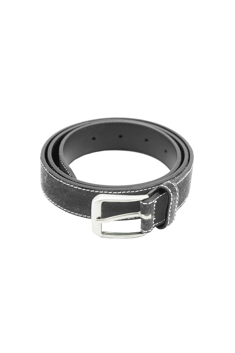 [Yue] Suede stitch belt-Gray