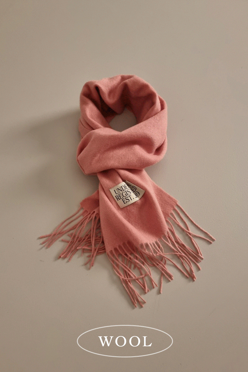 [Wool] Fade wool muffler-pink