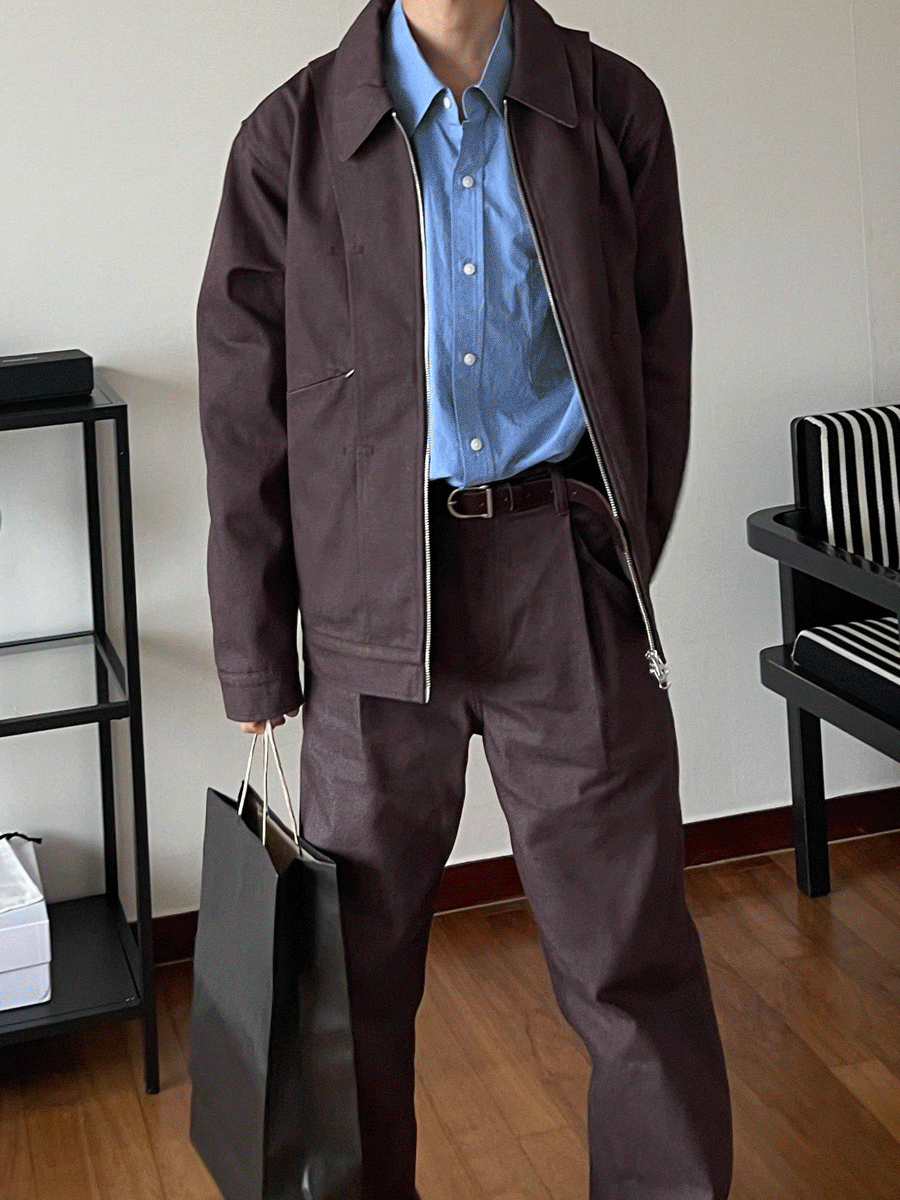 [논페이드] Wip pin tuck denim jacket (2color)
