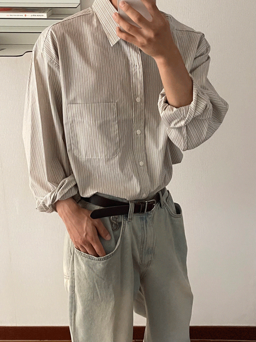 Baut over stripe shirts (2color)
