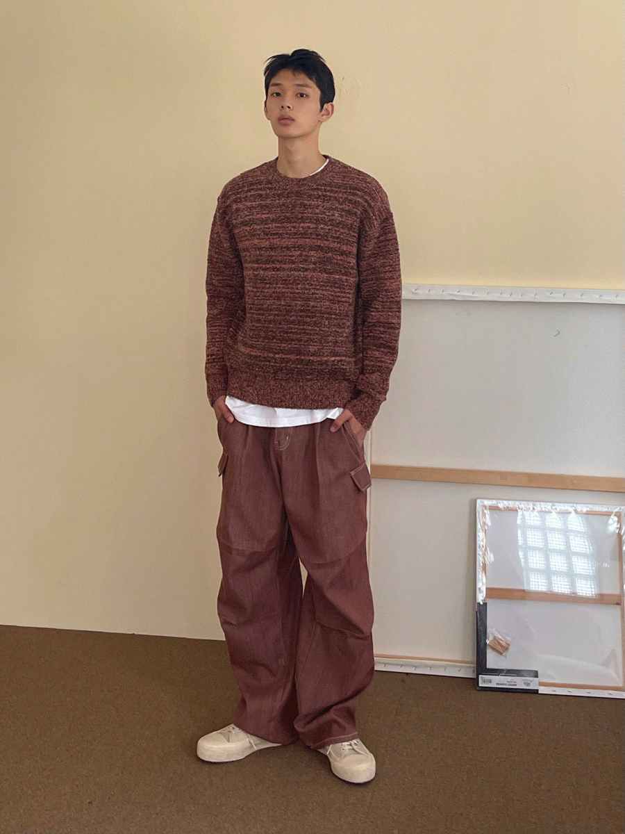 Tiypt dyed washing wide cargo pants (3color)