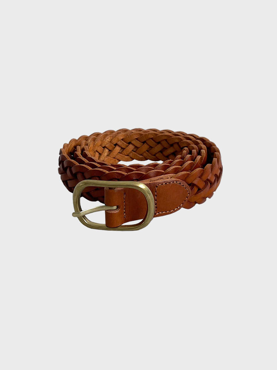 Vere leather medium mesh belt (3color)