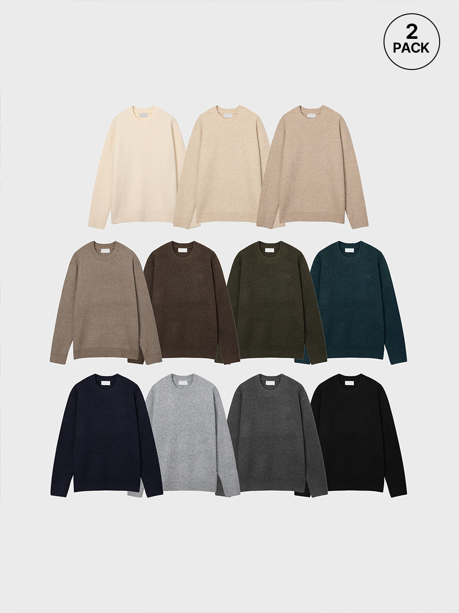 [2pack/캐시라이크/유루이추천] Toy round knit (11color)