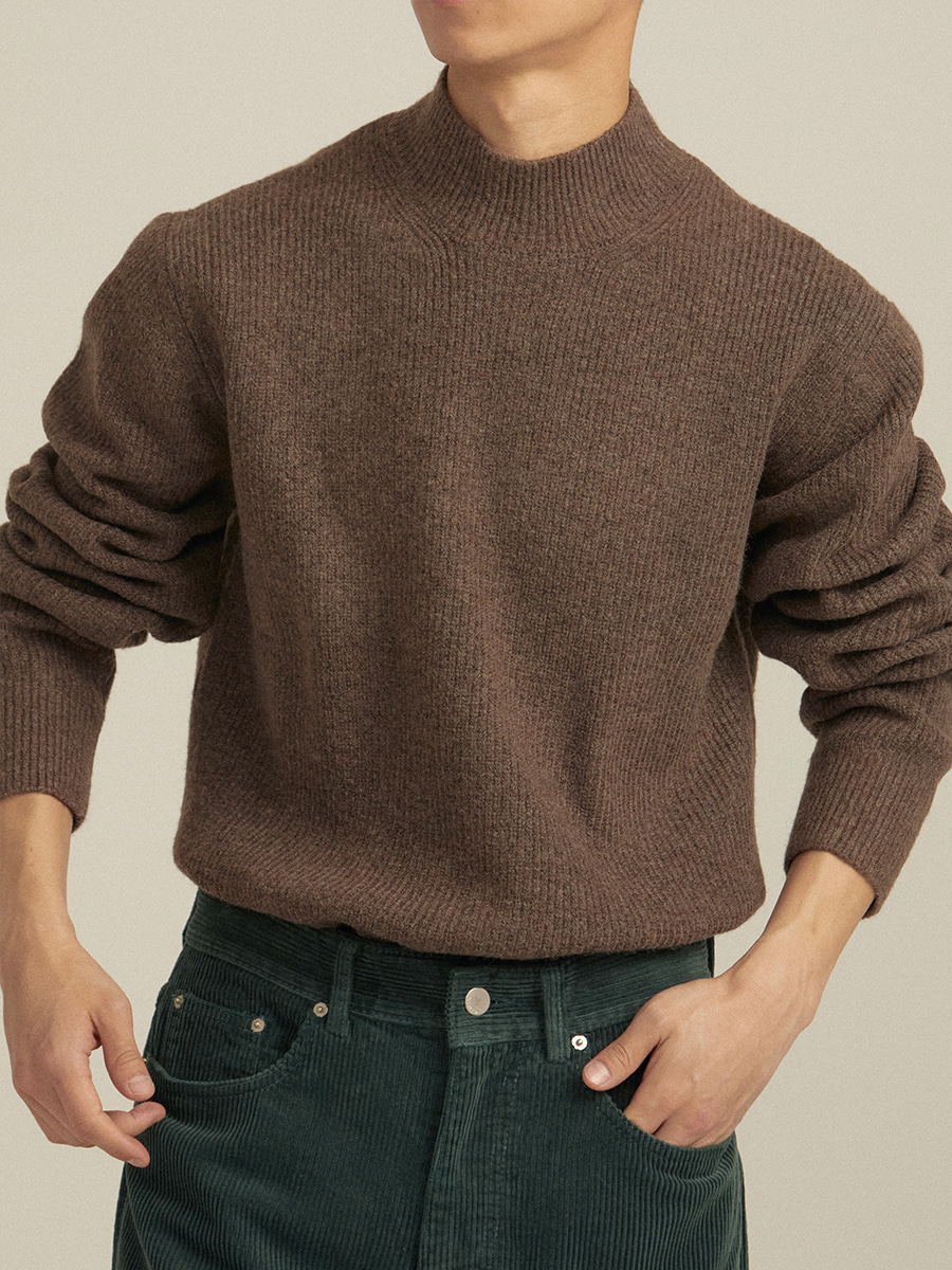 [Cashmere/Wool] Bello half neck knit (9color)