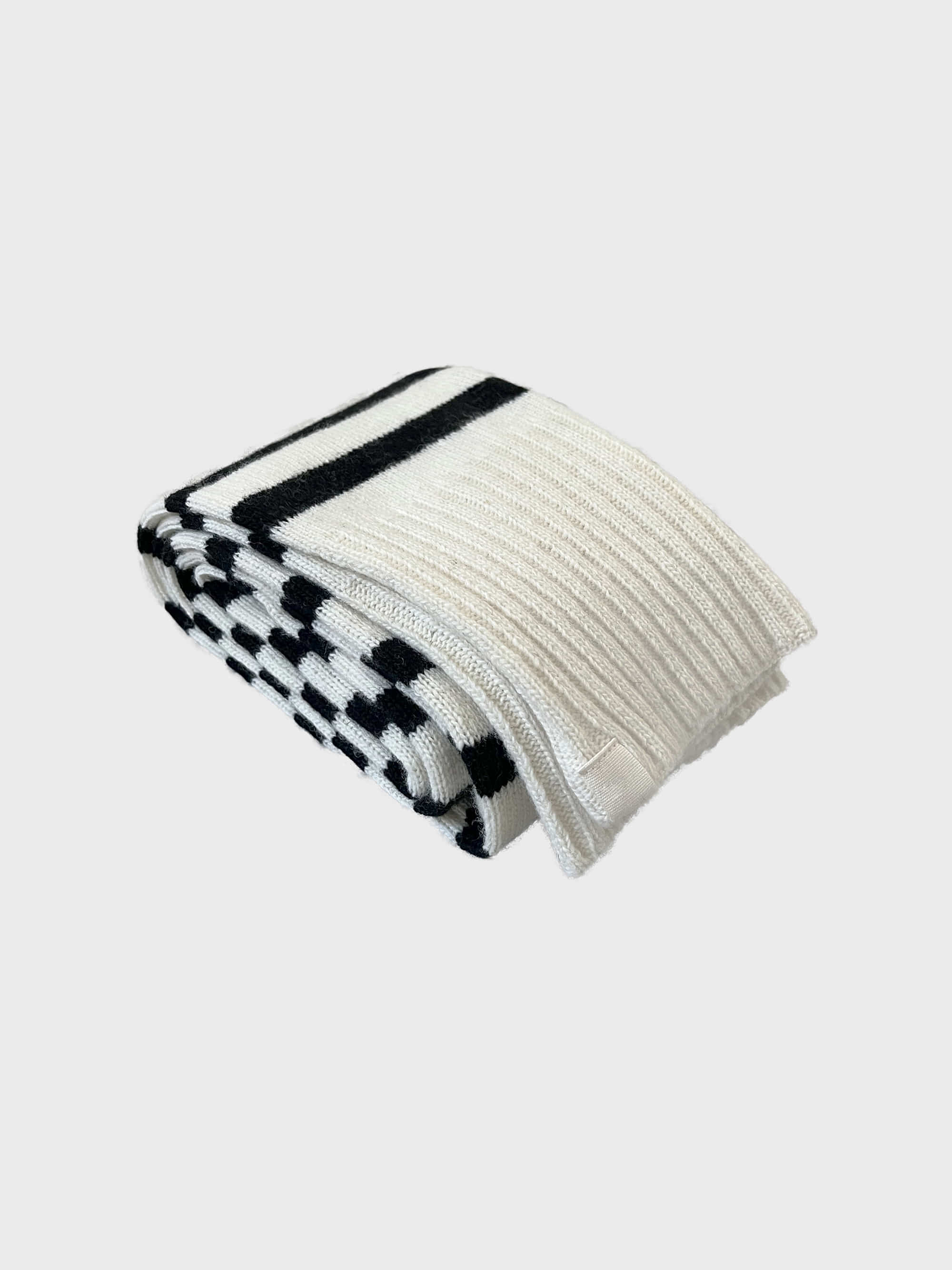 [Wool] Ibun stripe knit muffle (1color)