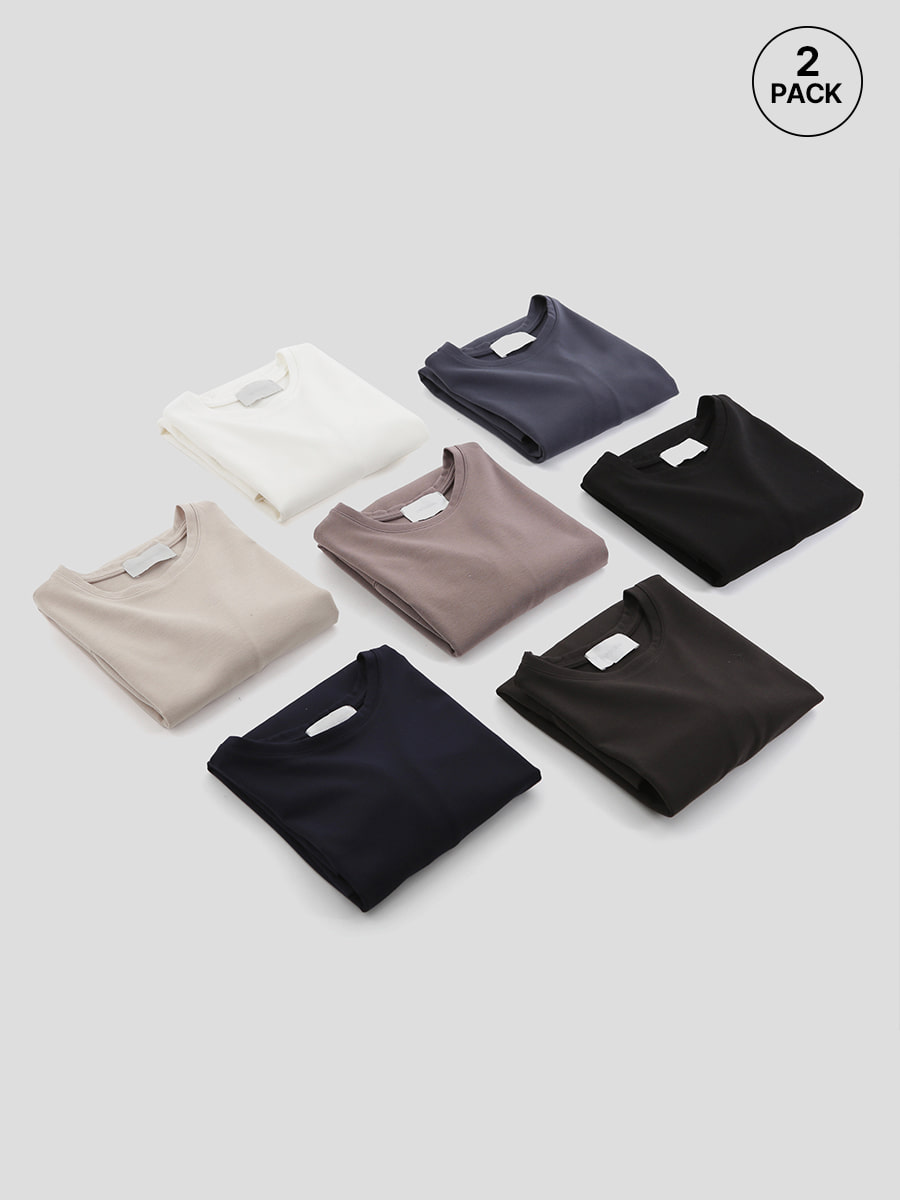 [2pack] Bind round T-shirt