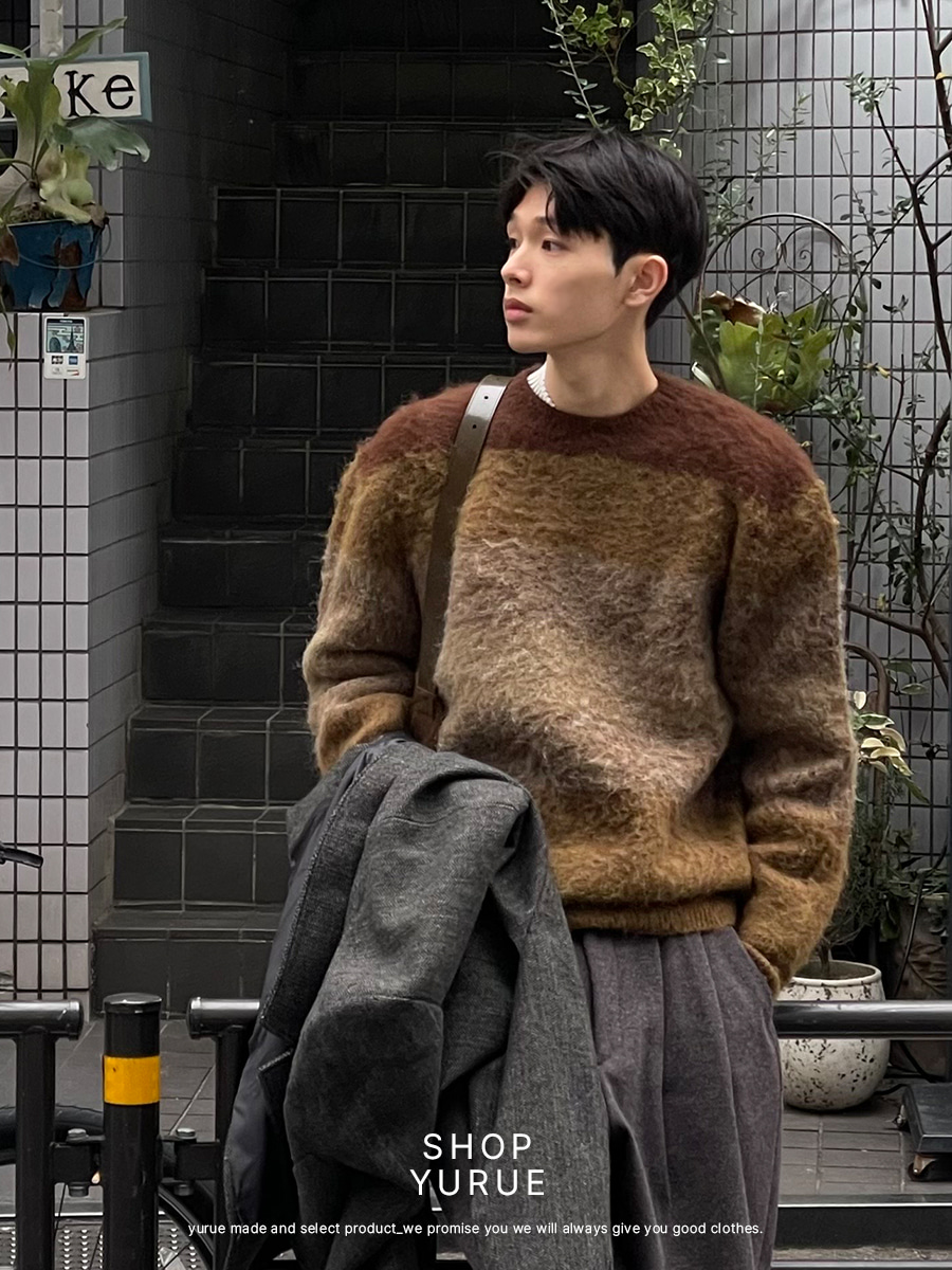 [WOOL] Mohair gradation Knit (2color)