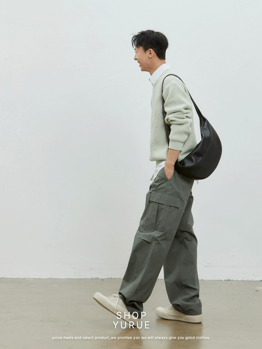 Zaid cargo wide pants (3color)
