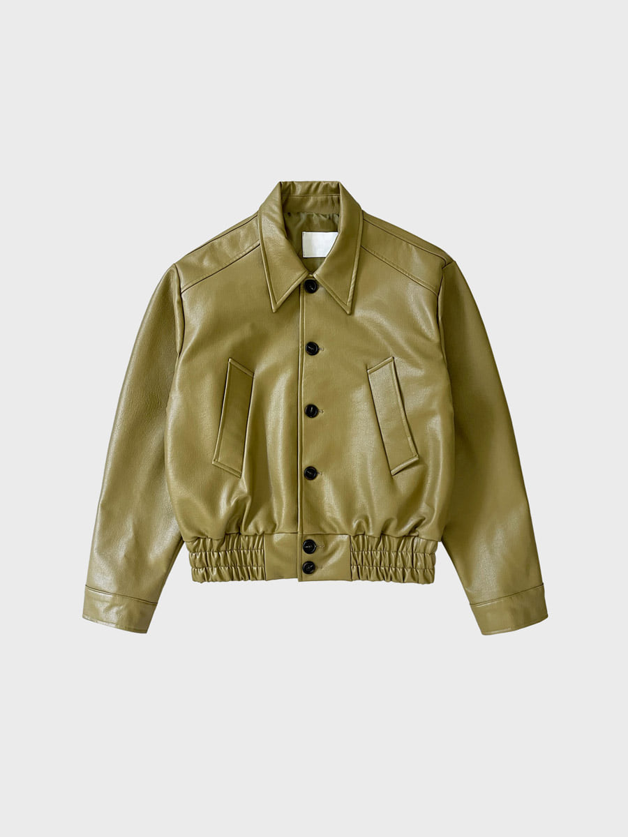Banty leather blouson jacket (3color)