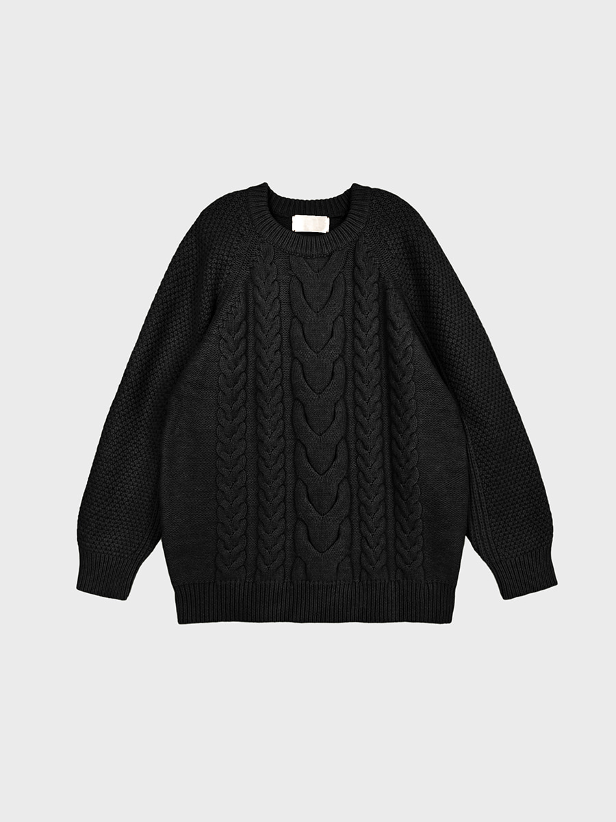[Wool] Rope cable knit (5color)