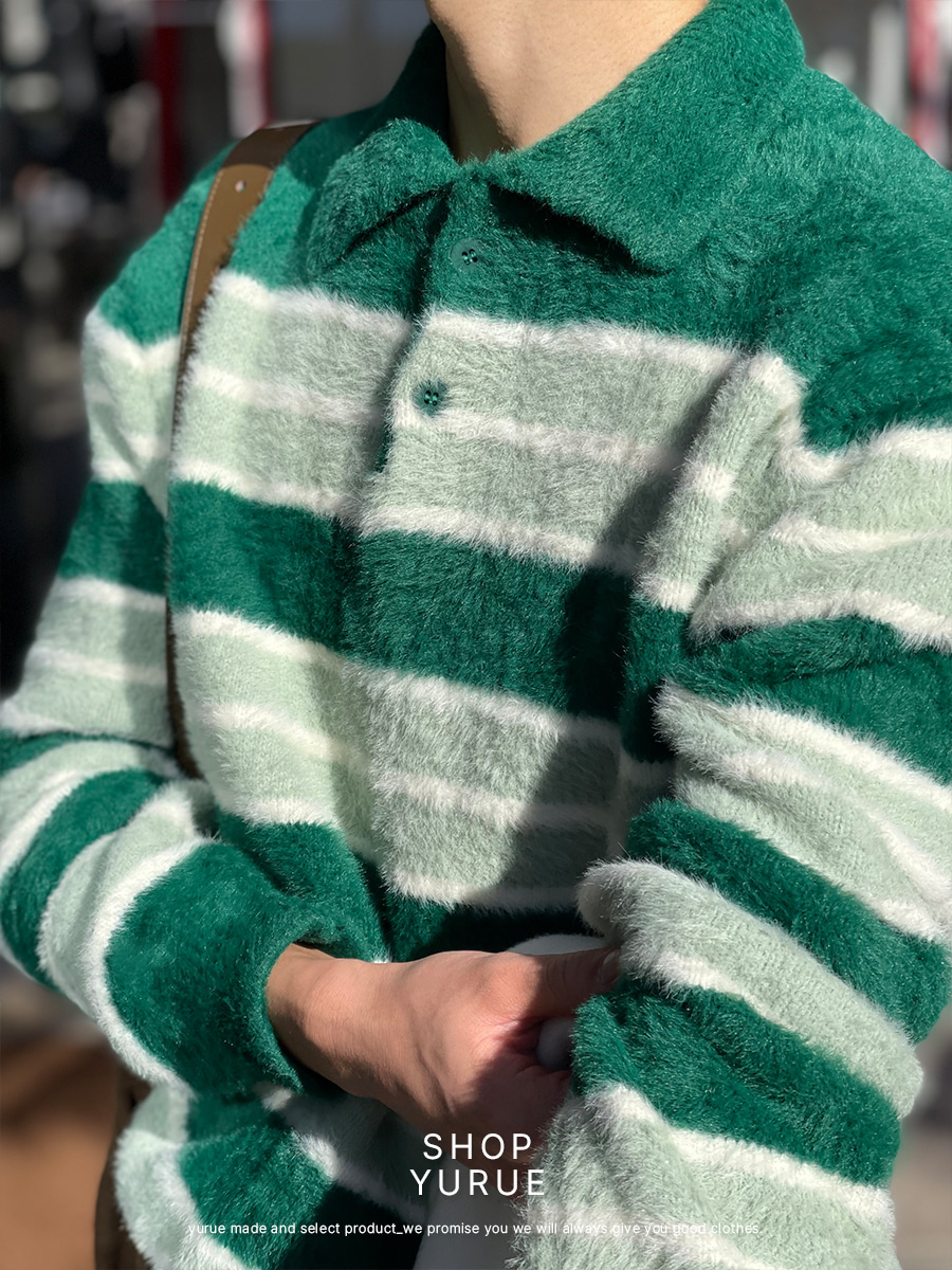 River stripe fur knit (1color)