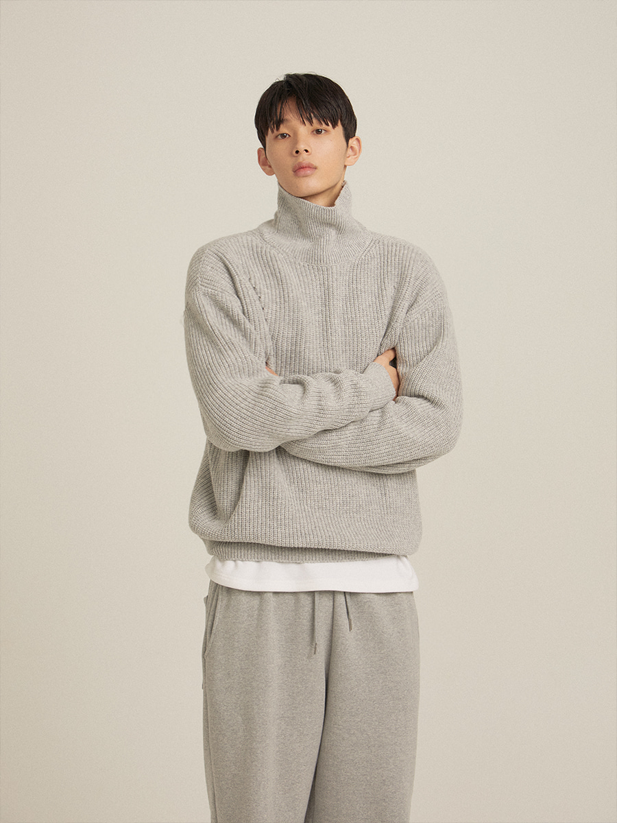 [WOOL] Scash turtle-neck knit (4color)