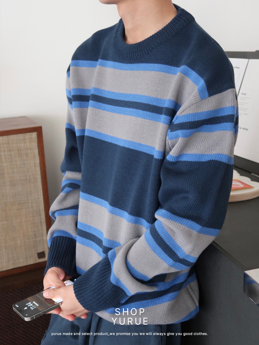 Clare stripe color knit (3color)