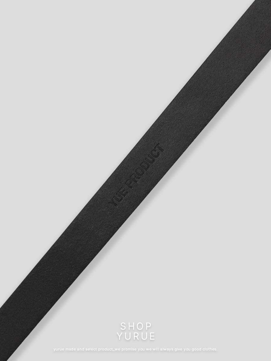 [Yue] Pebble Texture Leather Belt (2color)